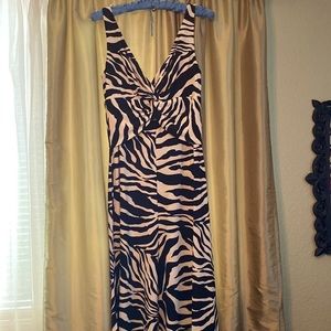 Zebra print tank style dress